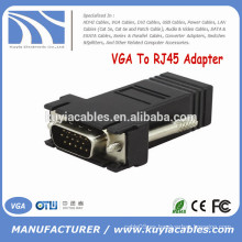 Fábrica Vender macho VGA a RJ45 hembra conector adaptador